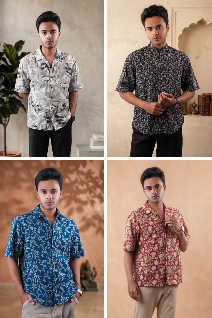 Pack Of 4 Shirts -  Aaru | Vaya | Vihang | Mitti