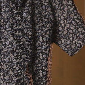 Black Floral - Short Sleeve Shirt