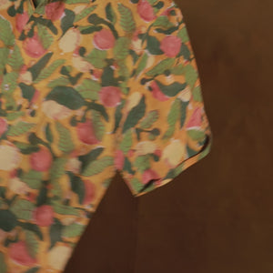 Yellow - Fruit & Leaves - Short Sleeve Shirt